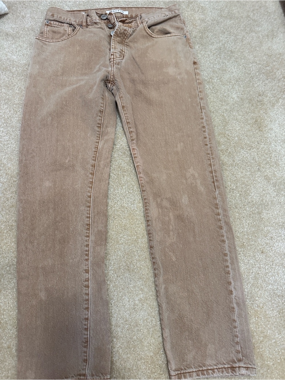 PacSun Men's Tan Straight Jeans 29x30